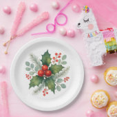 Winter berry Christmas  Papieren Bordje (Feest)