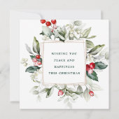 Winter Berry Family Foto Kaart (Achterkant)