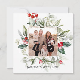 Winter Berry Family Foto Kaart