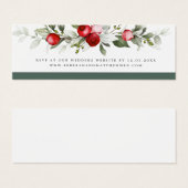 Winter Berry | Internetkaart voor bruiloft Mini Visitekaartjes (Voorkant /achterkant)