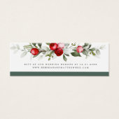 Winter Berry | Internetkaart voor bruiloft Mini Visitekaartjes (Voorkant)