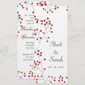 Winter Berry Invitation Tall Kaart (Voorkant / Achterkant)