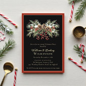 Winter Berry Kerstfeest Uitnodiging