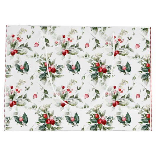 Winter Berry Kerstmis Groot Cadeauzakje (Achterkant)