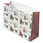 Winter Berry Kerstmis Groot Cadeauzakje (Achterkant Gekanteld)
