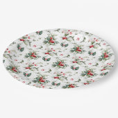 Winter Berry Kerstmis Papieren Bordje (Gekanteld)