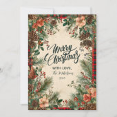 Winter Berry Pine Christmas Feestdagenkaart (Voorkant)