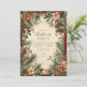 Winter Berry Pine Christmas Kaart (Staand voorkant)