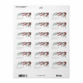 Winter Berry Script Kerst retour adres Etiket (Full Sheet)