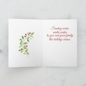 Winter Berry Spray kerstKaart Feestdagen Kaart (Binnen)