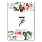 Winter Berry | Tabel nummer 7 Kaart (Voorkant)