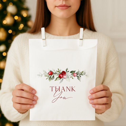 Winter Berry Thank You Bedankzakje