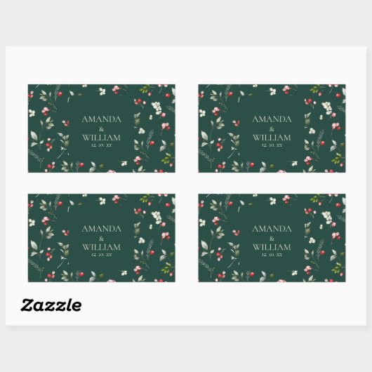 Winter Berry Wedding Sticker (Vel)