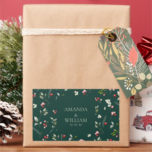 Winter Berry Wedding Sticker (Feestdagen)