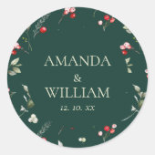 Winter Berry Wedding Sticker (Voorkant)