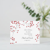 Winter Berry White RSVP Kaartje (Staand voorkant)