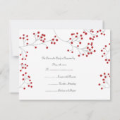 Winter Berry White RSVP Kaartje (Achterkant)