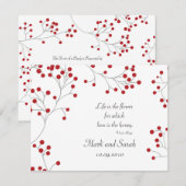 Winter Berry White RSVP Kaartje (Voorkant / Achterkant)