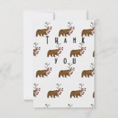 Winter Berry Woodland Baby shower - Hartelijk dank Bedankkaart (Voorkant)