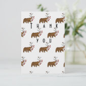 Winter Berry Woodland Baby shower - Hartelijk dank Bedankkaart (Staand voorkant)