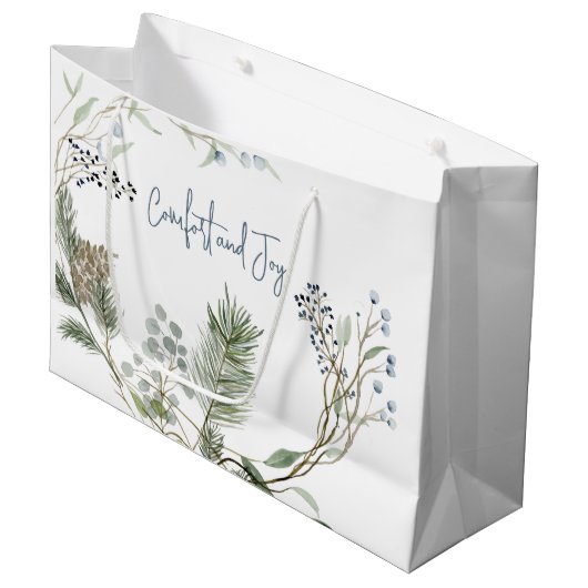 Winter Berry Wreath Groot Cadeauzakje (Voorkant Gekanteld)