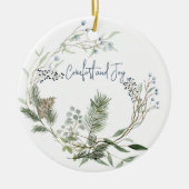 Winter Berry Wreath Keramisch Ornament (Voorkant)