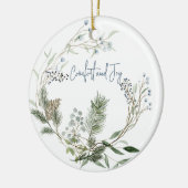 Winter Berry Wreath Keramisch Ornament (Links)