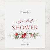 Winter Bes Bruidsmeisjelfeest Wijn Etiket (Enkel label)