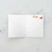 Winter besneeuwd dorp kerst feestdagen kaart (Binnen)