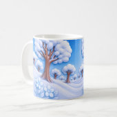Winter Besneeuwde Boom Koffiemok (Voorkant links)