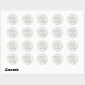 Winter besneeuwde pastel baby shower dank u gunst ronde sticker (Vel)
