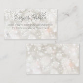 Winter besneeuwde pastel baby shower luierverlotin informatiekaartje (Voorkant / Achterkant)