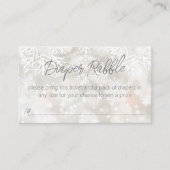 Winter besneeuwde pastel baby shower luierverlotin informatiekaartje (Voorkant)