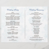 Winter bessen Bullfinch krans bruiloft programma (Achterkant)