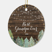 Winter Best Grandpa Ever Persoonlijk Ornament (Links)