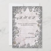 Winter betovering Kerstmis bruiloft RSVP Kaart (Voorkant)