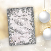 Winter betovering magische kerst bruiloft bedankkaart