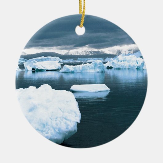 Winter Bevroren Antarctica Keramisch Ornament (Voorkant)