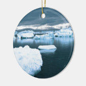 Winter Bevroren Antarctica Keramisch Ornament (Links)