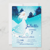 Winter Bevroren verjaardagsuitnodiging Kaart (Voorkant)