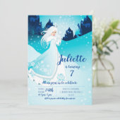 Winter Bevroren verjaardagsuitnodiging Kaart (Staand voorkant)