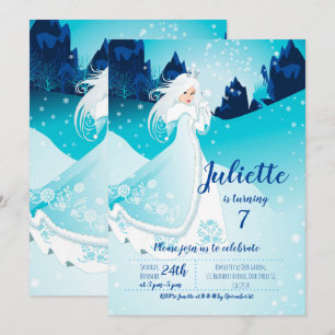 Winter Bevroren verjaardagsuitnodiging Kaart