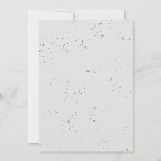 Winter Bewaar de datum Kaart vergulde Waterverf Bl (Achterkant)