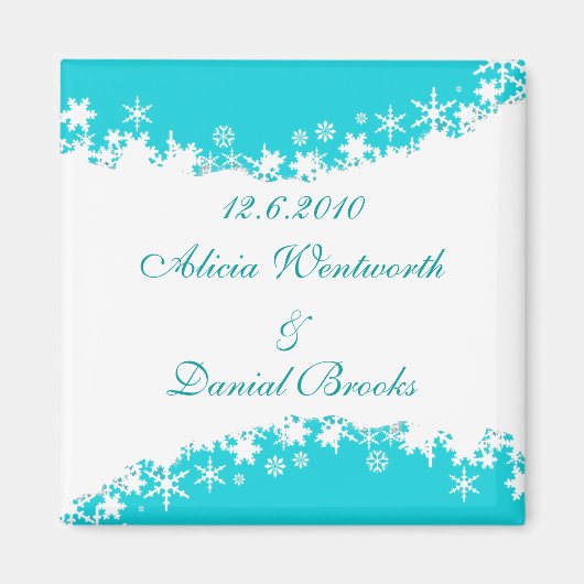 Winter Bewaar de datummagneet Magneet (Voorkant)