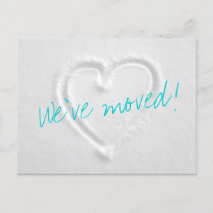 Winter Bewegende briefkaarten met getrokken hart i