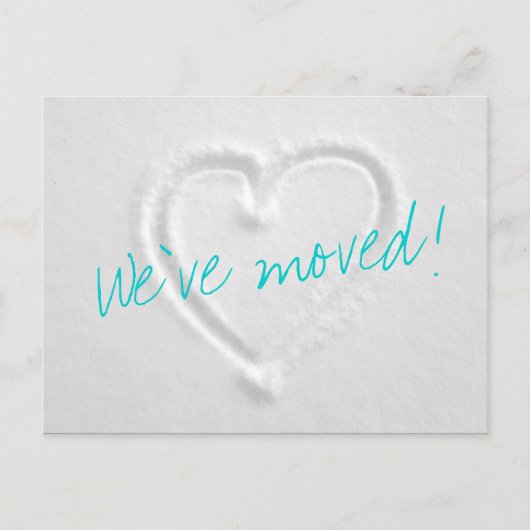 Winter Bewegende briefkaarten met getrokken hart i (Voorkant)