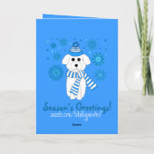 Winter Bichon Feestdagen Kaart (Achterkant)