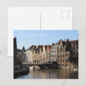 Winter bij de Kornlei in Gent, België Briefkaart (Voorkant / Achterkant)