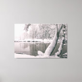 Winter bij de rivier canvas afdruk (Voorkant)