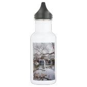 Winter bij Finley Dam Stainless Steel Water Bottle Waterfles (Links)